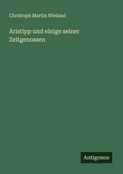 Produktbild: Aristipp und einige seiner Zeitgenossen