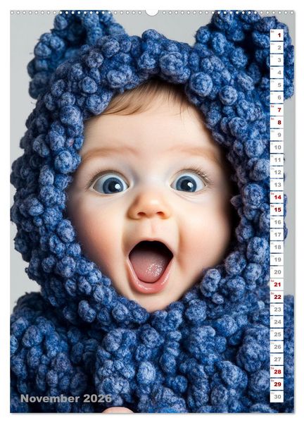 Produktbild: Babys in Bestform - Lustige Fr&uuml;chtchen (hochwertiger Premium Wandkalender 2026 DIN A2 hoch), Kunstdruck in Hochglanz