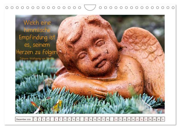 Produktbild: Engel-Kalender mit Zitaten (Wandkalender 2026 DIN A4 quer), CALVENDO Monatskalender