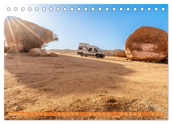 Produktbild: Van Life Road Trip Morocco (Desk Calendar 2026 DIN A5 landscape), CALVENDO 12 Month DeskCalendar