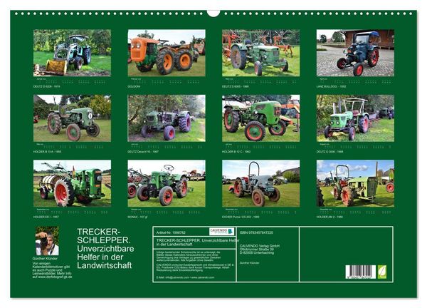 Produktbild: TRECKER-SCHLEPPER. Unverzichtbare Helfer in der Landwirtschaft (Wandkalender 2026 DIN A2 quer), CALVENDO Monatskalender