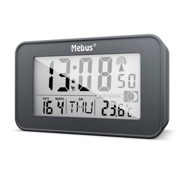 Produktbild: Mebus 51460 Funk Wecker Anthrazit Alarmzeiten 2