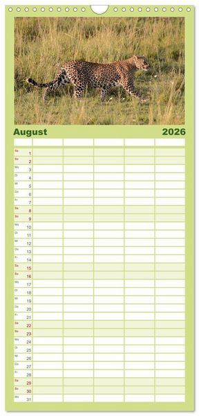 Produktbild: Familienplaner 2026 - Abenteuer Afrika - Im Paradies der Tiere mit 5 Spalten (Wandkalender, 21 x 45 cm) CALVENDO