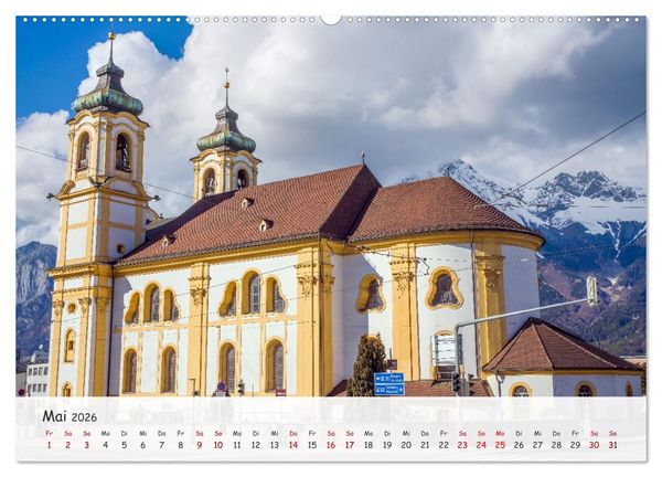 Produktbild: Innsbruck - Die sch&ouml;ne Hauptstadt Tirols (Wandkalender 2026 DIN A2 quer), CALVENDO Monatskalender