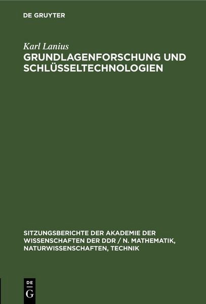 Produktbild: Grundlagenforschung und Schl&uuml;sseltechnologien