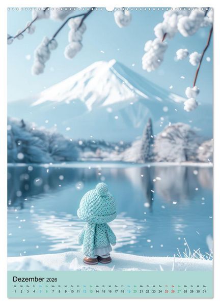 Produktbild: Verspielte 3D Welt - Im japanischen Stil (Wandkalender 2026 DIN A2 hoch), CALVENDO Monatskalender