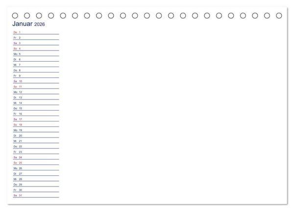 Produktbild: Farbiger Bastelkalender (Tischkalender 2026 DIN A5 quer), CALVENDO Monatskalender