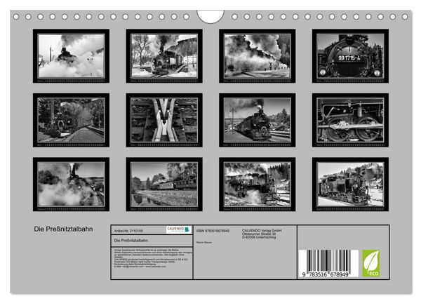 Produktbild: Die Pre&szlig;nitztalbahn (Wandkalender 2026 DIN A4 quer), CALVENDO Monatskalender