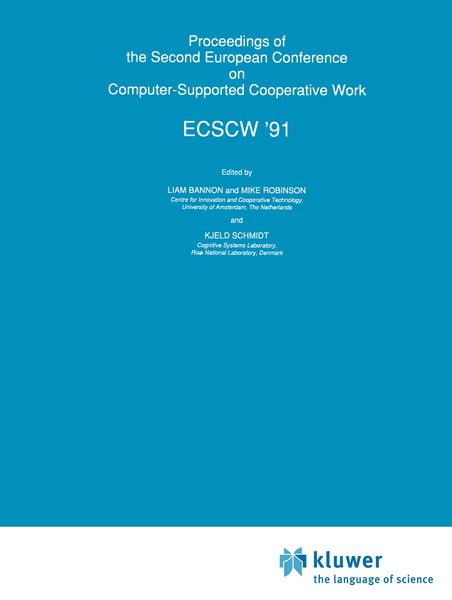 Produktbild: Proceedings of the Second European Conference on Computer-Supported Cooperative Work