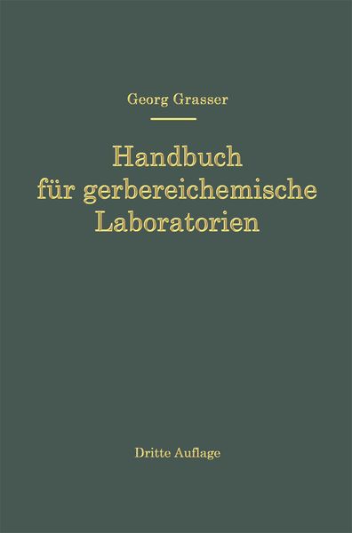 Produktbild: Handbuch f&uuml;r Gerbereichemische Laboratorien