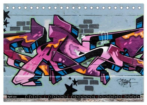 Produktbild: Streetart am Wiener Donaukanal (Tischkalender 2026 DIN A5 quer), CALVENDO Monatskalender