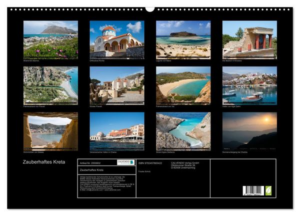 Produktbild: Zauberhaftes Kreta (Wandkalender 2026 DIN A2 quer), CALVENDO Monatskalender