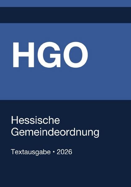 Produktbild: HGO - Hessische Gemeindeordnung 2026