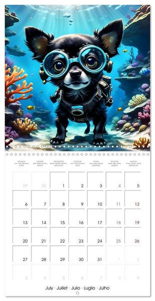 Produktbild: Outdoor adventure with an AI-Chihuahua (Wall Calendar 2026 12 &times; 12 Inch) CALVENDO 12 Month Wall Calendar