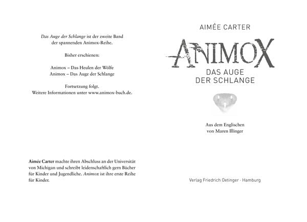 Produktbild: Das Auge der Schlange / Animox Bd. 2
