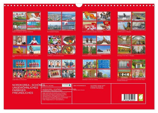Produktbild: NORDKOREA - SCH&Ouml;NES UNGEW&Ouml;HNLICHES FARBIGES FREUNDLICHES (Wandkalender 2027 DIN A3 quer), CALVENDO Monatskalender
