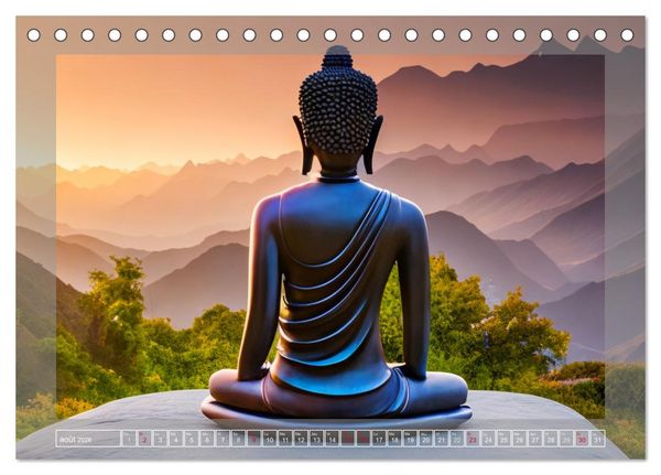 Produktbild: M&eacute;ditation Le chemin vers la s&eacute;r&eacute;nit&eacute; (Calendrier de bureau 2026 DIN A5 vertical), CALVENDO calendrier mensuel