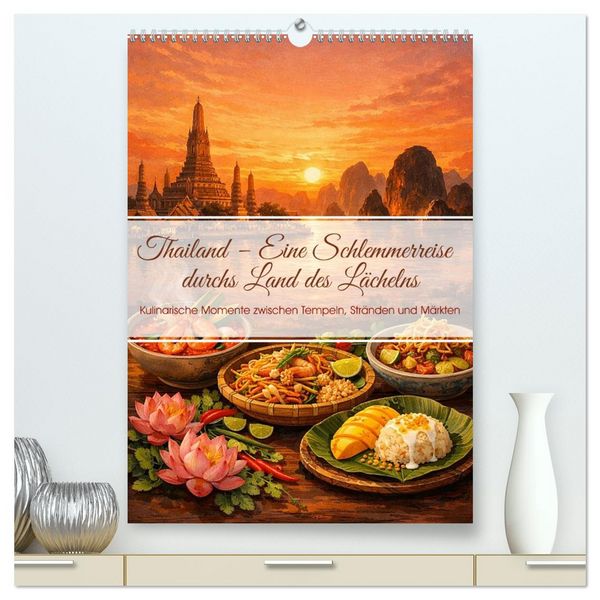 Produktbild: Thailand &ndash; Eine Schlemmerreise durchs Land des L&auml;chelns (hochwertiger Premium Wandkalender 2027 DIN A2 hoch), Kunstdruck in Hochglanz