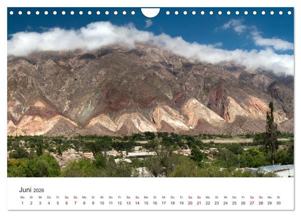 Produktbild: Die Farben der Anden - Argentinien und Chile (Wandkalender 2026 DIN A4 quer), CALVENDO Monatskalender