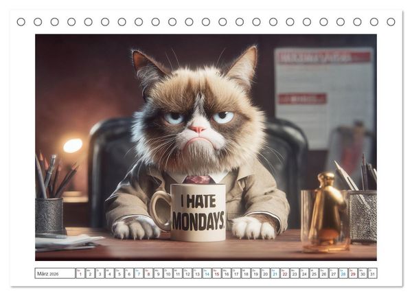 Produktbild: Miau mit Stil (Tischkalender 2026 DIN A5 quer), CALVENDO Monatskalender
