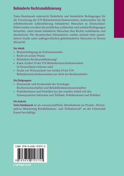 Produktbild: Behinderte Rechtsmobilisierung