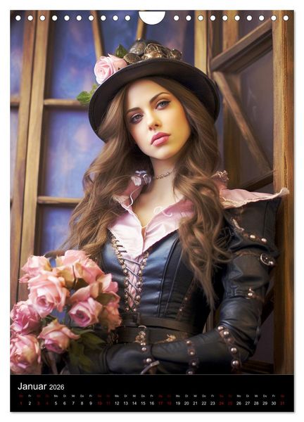 Produktbild: Steampunk. Faszinierend sch&ouml;ne Frauenportraits (Wandkalender 2026 DIN A4 hoch), CALVENDO Monatskalender