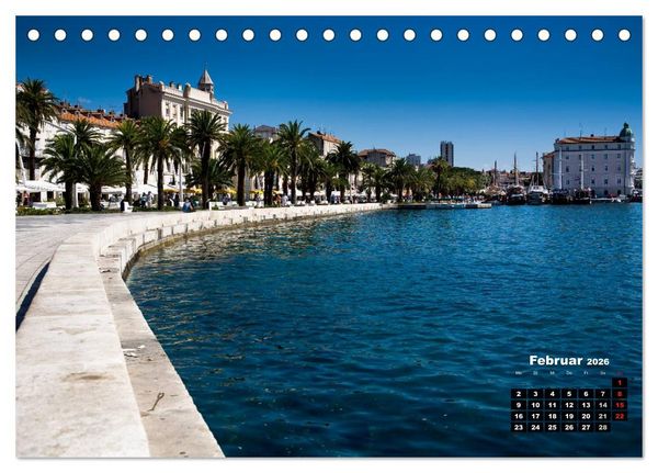 Produktbild: Kroatien - Split und die dalmatinische K&uuml;ste (Tischkalender 2026 DIN A5 quer), CALVENDO Monatskalender
