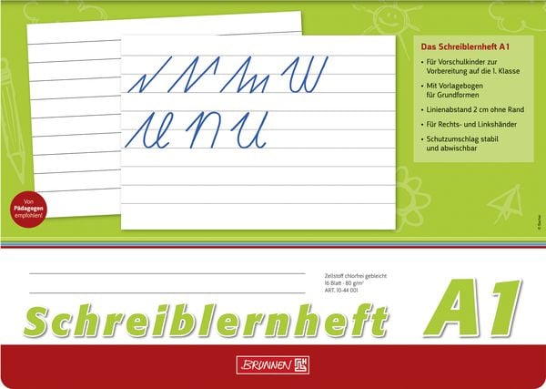 Produktbild: Brunnen Schreiblernheft A4quer Lin A1