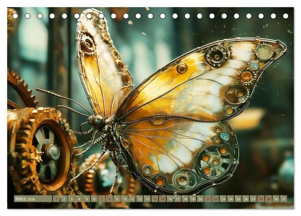 Produktbild: Die fantastische Welt der Steampunk-Insekten (Tischkalender 2026 DIN A5 quer), CALVENDO Monatskalender