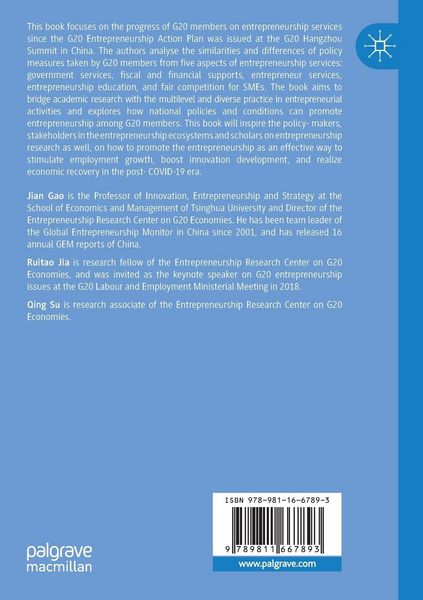 Produktbild: G20 Entrepreneurship Services Report