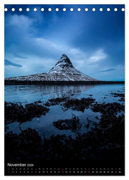 Produktbild: Island - Wundervolle Landschaften (Tischkalender 2026 DIN A5 hoch), CALVENDO Monatskalender