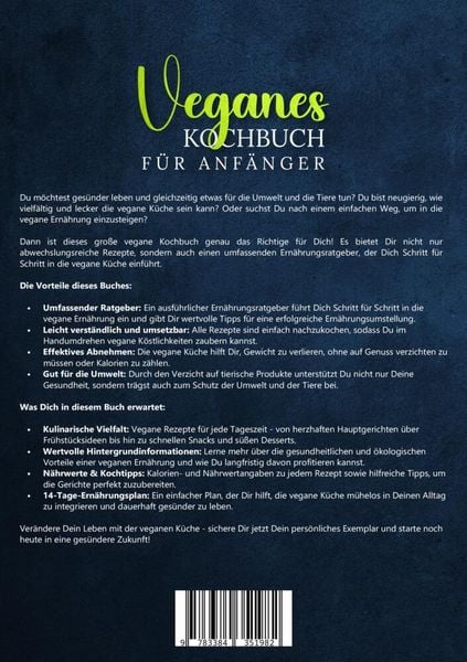 Produktbild: Veganes Kochbuch f&uuml;r Anf&auml;nger