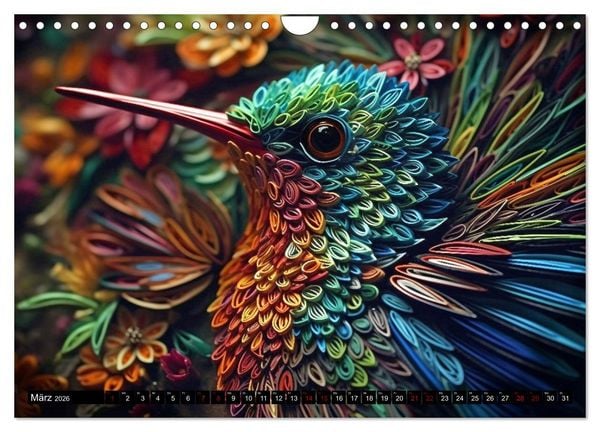 Produktbild: Quilling Inspirationen (Wandkalender 2026 DIN A4 quer), CALVENDO Monatskalender