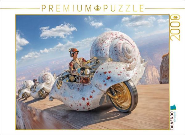 CALVENDO Puzzle Rennen mit Schneckenwagen | 2000 Teile Lege-Größe 90 × 67 cm Foto-Puzzle für glückliche Stunden