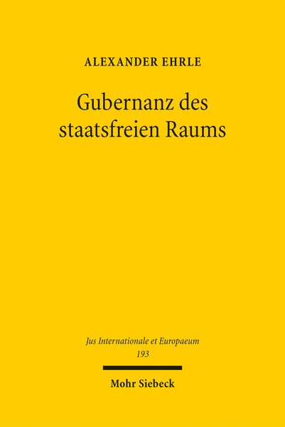 Produktbild: Ehrle, A: Gubernanz des staatsfreien Raums