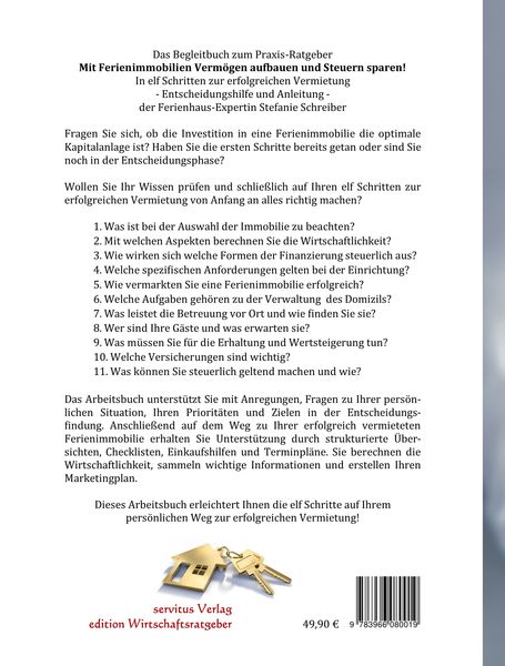 Produktbild: Das Arbeitsbuch! Mit Ferienimmobilien Verm&ouml;gen aufbauen und Steuern sparen