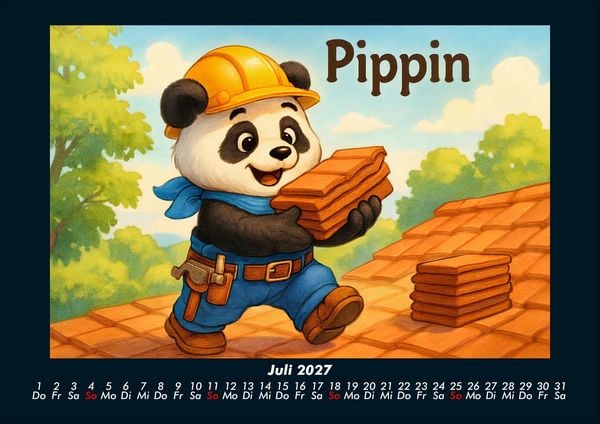 Produktbild: Pippin als Dachdecker-Azubi 2027 Fotokalender DIN A4