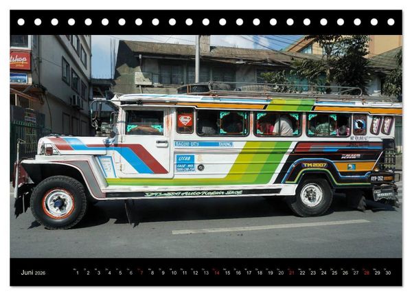 Produktbild: Jeepneys (Tischkalender 2026 DIN A5 quer), CALVENDO Monatskalender