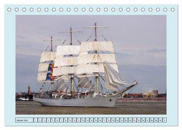 Produktbild: Segelschulschiffe aus aller Welt (Tischkalender 2026 DIN A5 quer), CALVENDO Monatskalender