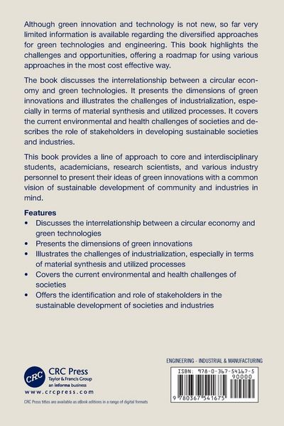 Produktbild: Green Innovation, Sustainable Development, and Circular Economy