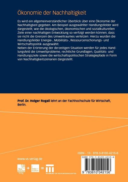 Produktbild: &Ouml;konomie der Nachhaltigkeit