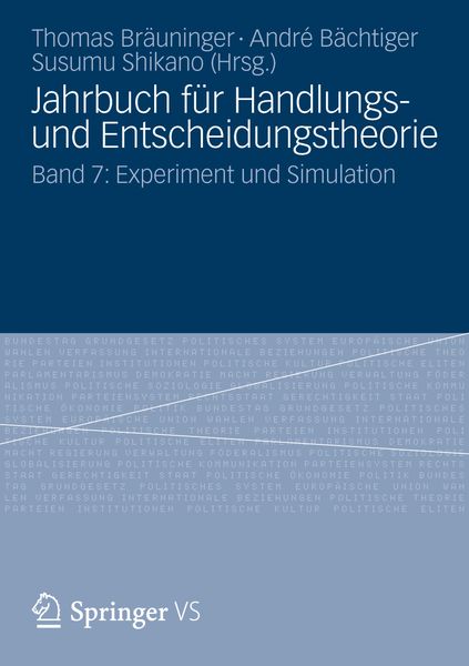 Produktbild: Jahrbuch f&uuml;r Handlungs- und Entscheidungstheorie