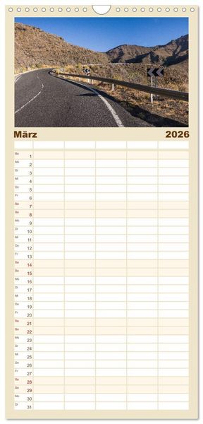 Produktbild: Familienplaner 2026 - Gran Canaria - Extrabreite Landschaften mit 5 Spalten (Wandkalender, 21 x 45 cm) CALVENDO