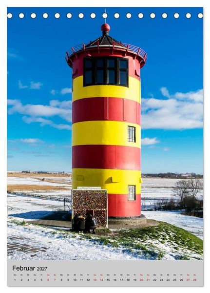 Produktbild: Leuchtt&uuml;rme an der Nordsee (Tischkalender 2027 DIN A5 hoch), CALVENDO Monatskalender
