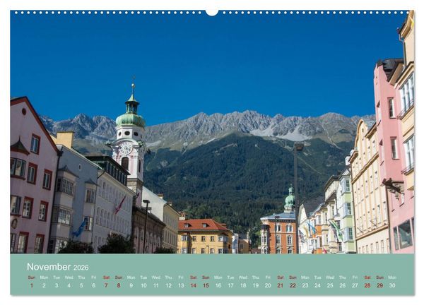 Produktbild: Innsbruck - Austria&lsquo;s capital of the alps (High Quality Premium Wall Calendar 2026 DIN A2 landscape),CALVENDO 12 Month Wall Calendar