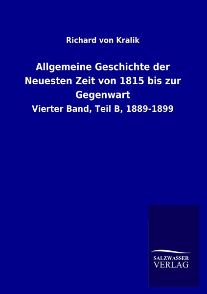 Produktbild: Allgemeine Geschichte der Neuesten Zeit von 1815 bis zur Gegenwart