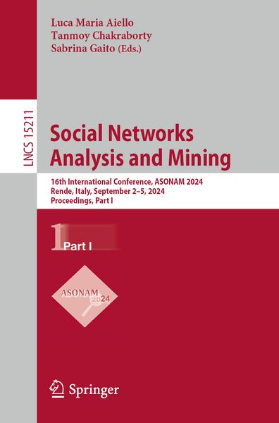 Produktbild: Social Networks Analysis and Mining