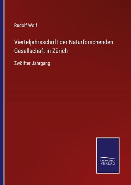Produktbild: Vierteljahrsschrift der Naturforschenden Gesellschaft in Z&uuml;rich