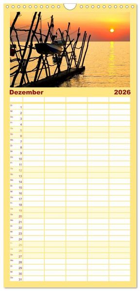 Produktbild: Familienplaner 2026 - Kroatien mit 5 Spalten (Wandkalender, 21 x 45 cm) CALVENDO