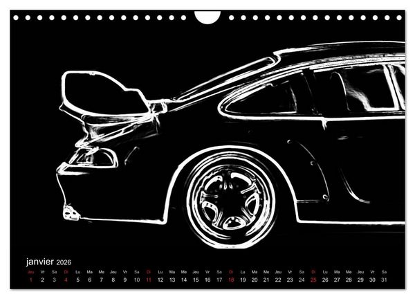 Produktbild: 911 Lignes (Calendrier mural 2026 DIN A4 vertical), CALVENDO calendrier mensuel